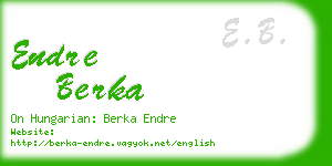 endre berka business card